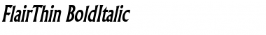 FlairThin BoldItalic Font