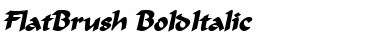 FlatBrush BoldItalic Font
