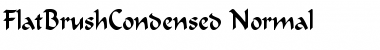 FlatBrushCondensed Font