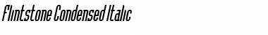 Flintstone Condensed Italic Font