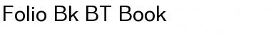 Folio Bk BT Book Font