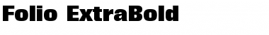 Folio-ExtraBold Extra Bold Font