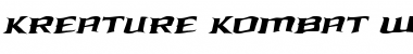 Kreature Kombat Warped Italic Font