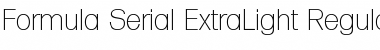 Formula-Serial-ExtraLight Regular Font