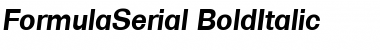 FormulaSerial BoldItalic Font