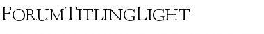 ForumTitlingLight Font ForumTitlingLight Font
