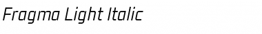 Fragma Light Italic Font