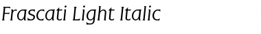 Download Frascati-Light Font
