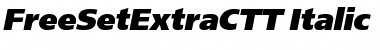 FreeSetExtraCTT Italic