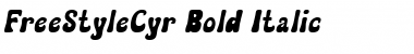 FreeStyleCyr Bold Italic Font