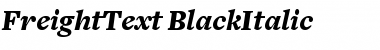 FreightText BlackItalic Font