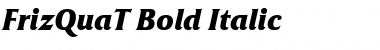 FrizQuaT Bold Italic Font