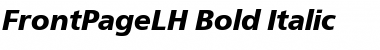 FrontPageLH Bold Italic Font