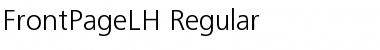 FrontPageLH Regular Font