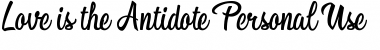 Love is the Antidote Personal U Regular Font