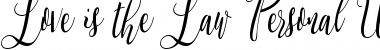 Download Love is the Law Personal Use Font