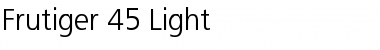 Download Frutiger 45 Light Font