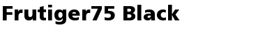 Frutiger75-Black Black Font