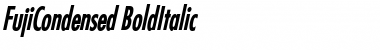 FujiCondensed BoldItalic Font
