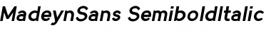 MadeynSans Semibold Italic Font