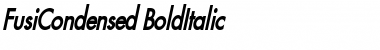 FusiCondensed BoldItalic Font