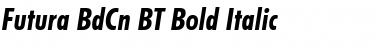 Futura BdCn BT Bold Italic