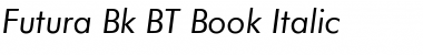 Futura Bk BT Book Italic Font