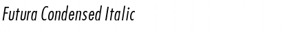 Futura Condensed Italic Font
