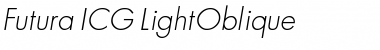 Futura ICG LightOblique Font