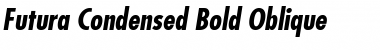 Futura-Condensed BoldItalic Font