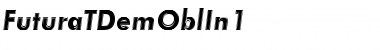 Download FuturaTDemOblIn1 Font Download FuturaTDemOblIn1 Font