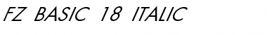 FZ BASIC 18 ITALIC Font