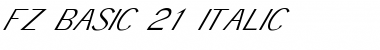 FZ BASIC 21 ITALIC Font