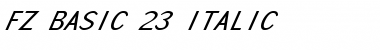 FZ BASIC 23 ITALIC Font