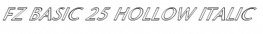 FZ BASIC 25 HOLLOW ITALIC Font