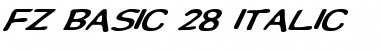 Download FZ BASIC 28 ITALIC Font