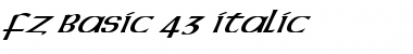 FZ BASIC 43 ITALIC Font FZ BASIC 43 ITALIC Font