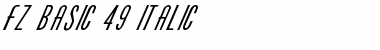 FZ BASIC 49 ITALIC Normal Font