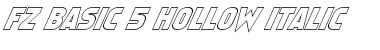 FZ BASIC 5 HOLLOW ITALIC Font