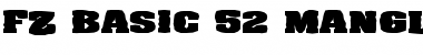 FZ BASIC 52 MANGLED EX Font