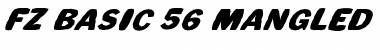FZ BASIC 56 MANGLED ITALIC Font