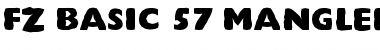 FZ BASIC 57 MANGLED Normal Font