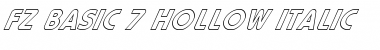 Download FZ BASIC 7 HOLLOW ITALIC Font Download FZ BASIC 7 HOLLOW ITALIC Font