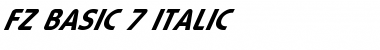 FZ BASIC 7 ITALIC Normal Font