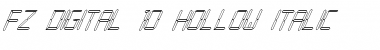 FZ DIGITAL 10 HOLLOW ITALIC Font