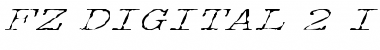 FZ DIGITAL 2 ITALIC Font