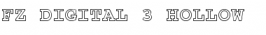 FZ DIGITAL 3 HOLLOW Normal Font