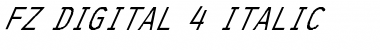 FZ DIGITAL 4 ITALIC Font