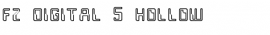 Download FZ DIGITAL 5 HOLLOW Font Download FZ DIGITAL 5 HOLLOW Font