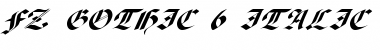 FZ GOTHIC 6 ITALIC Normal Font